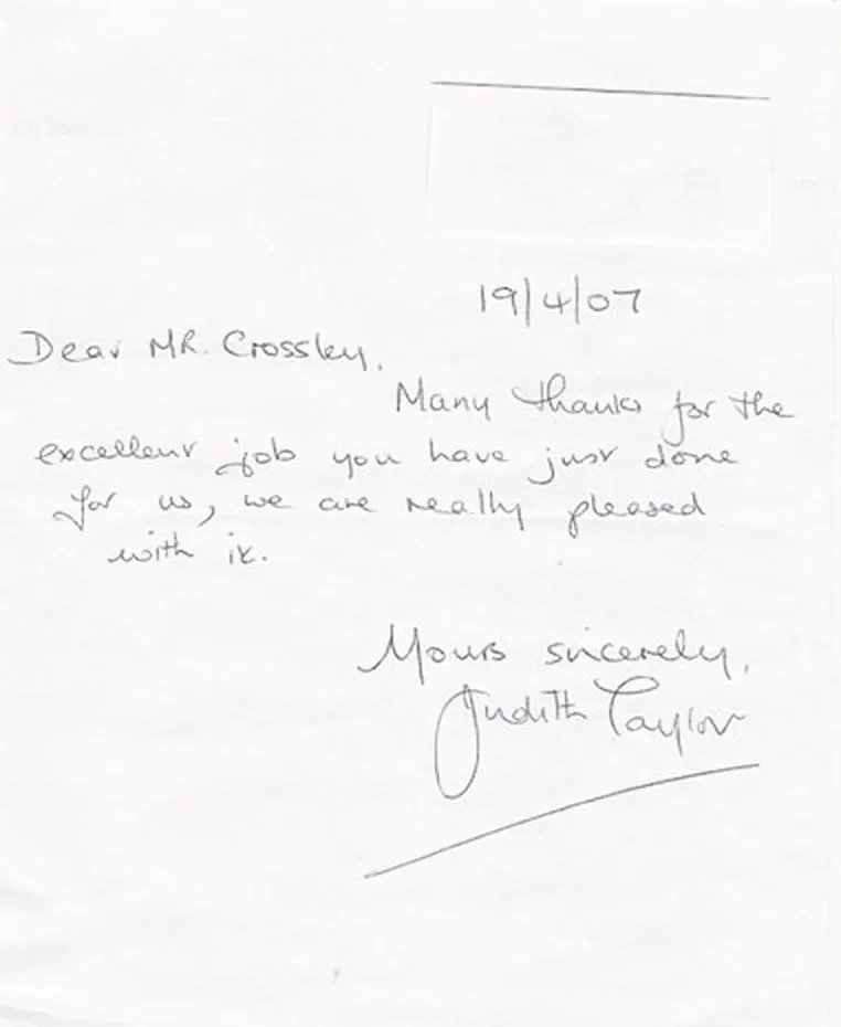 Scan of a handwritten letter